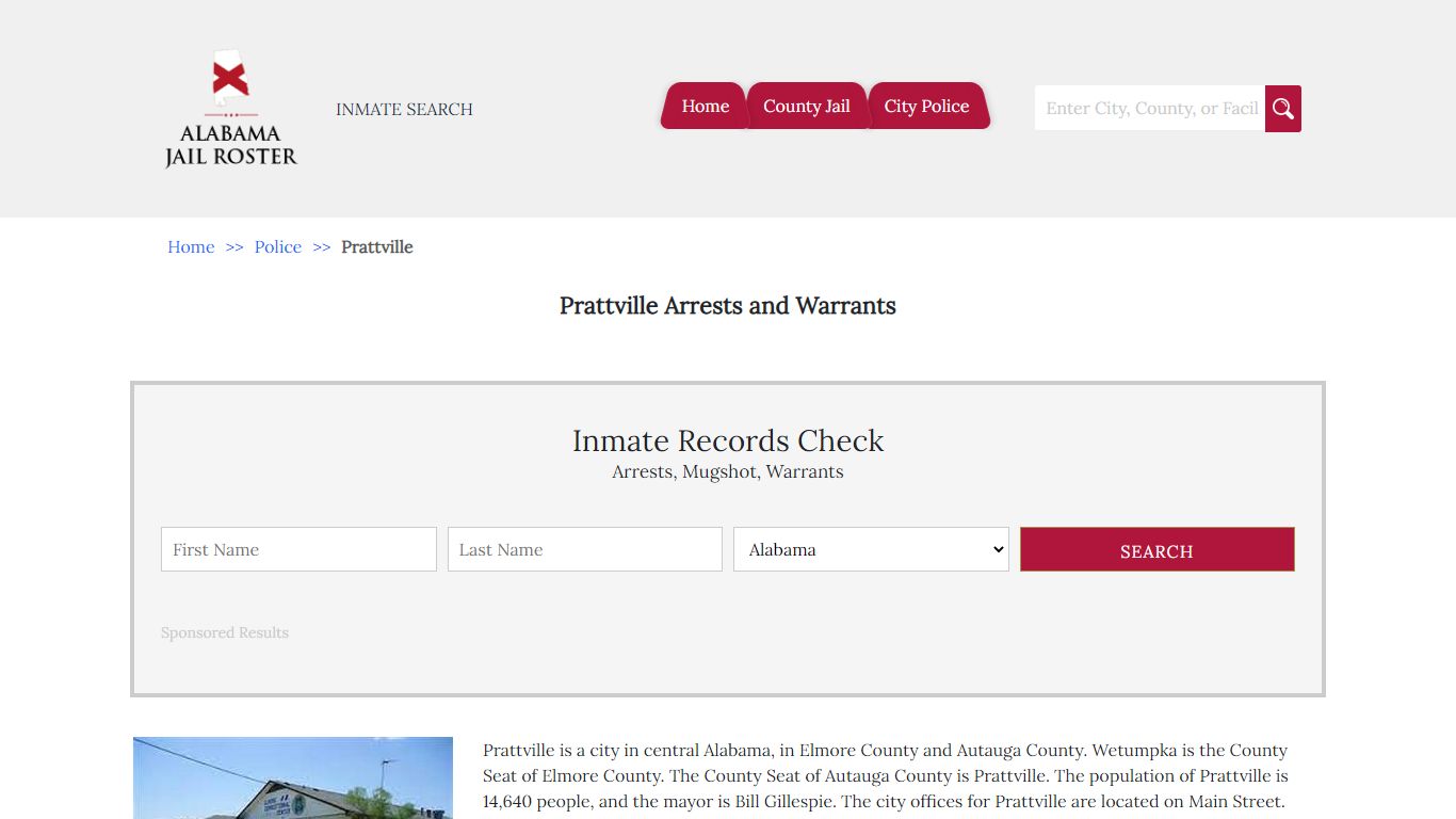 Prattville Arrests and Warrants | Alabama Jail Inmate Search